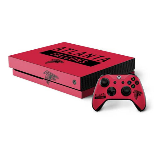 NFL Atlanta Falcons Red Performance Series Xbox One X Bundle Skin