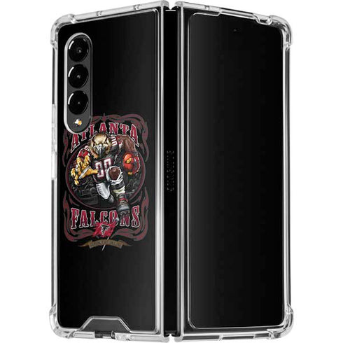 Liquid Blue NFL Atlanta Falcons Running Back Galaxy Z Fold4 5G Clear Case