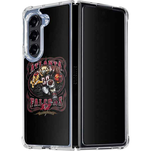 Liquid Blue NFL Atlanta Falcons Running Back Galaxy Z Fold5 5G Clear Case