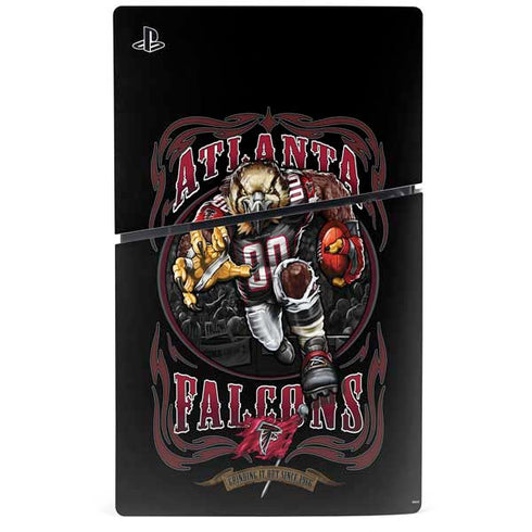 Liquid Blue NFL Atlanta Falcons Running Back PS5 Slim Digital Edition Bundle Skin