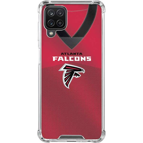NFL Atlanta Falcons Team Jersey Galaxy A12 Clear Case