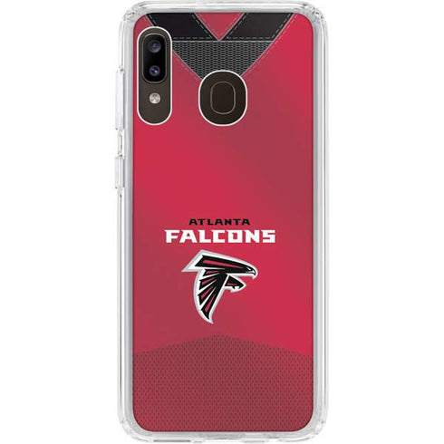 NFL Atlanta Falcons Team Jersey Galaxy A20 Clear Case