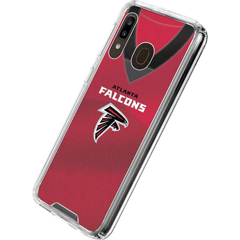 NFL Atlanta Falcons Team Jersey Galaxy A30 Clear Case
