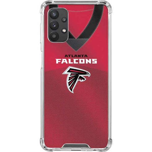 NFL Atlanta Falcons Team Jersey Galaxy A32 5G Clear Case