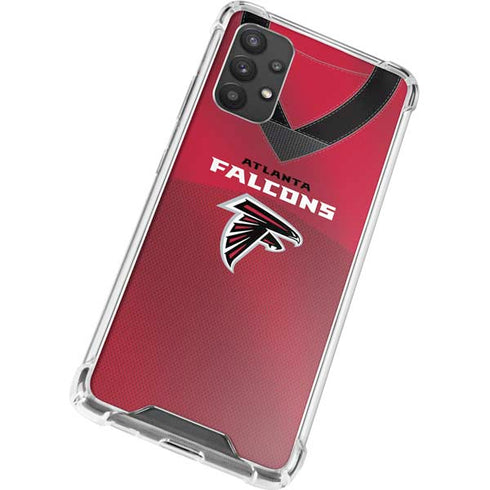 NFL Atlanta Falcons Team Jersey Galaxy A32 5G Clear Case