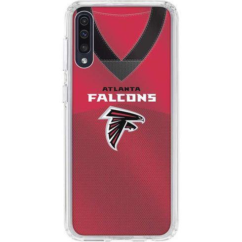 NFL Atlanta Falcons Team Jersey Galaxy A50 Clear Case