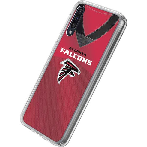 NFL Atlanta Falcons Team Jersey Galaxy A50 Clear Case