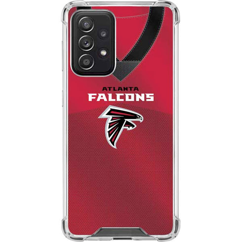 NFL Atlanta Falcons Team Jersey Galaxy A52 5G Clear Case