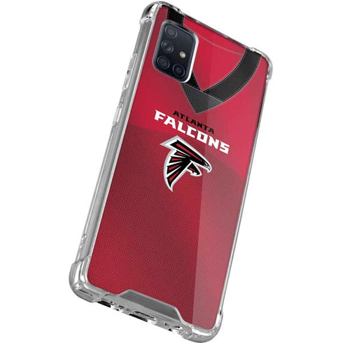 NFL Atlanta Falcons Team Jersey Galaxy A71 5G Clear Case