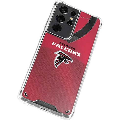 NFL Atlanta Falcons Team Jersey Galaxy S21 Ultra 5G Clear Case
