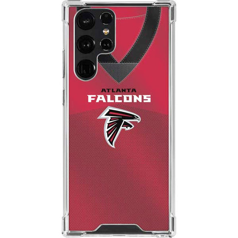 NFL Atlanta Falcons Team Jersey Galaxy S22 Ultra Clear Case