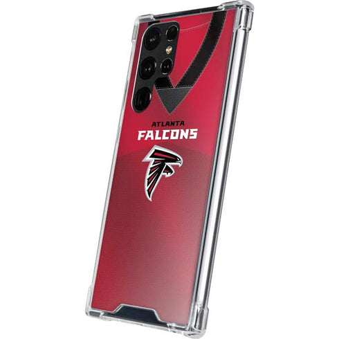 NFL Atlanta Falcons Team Jersey Galaxy S22 Ultra Clear Case