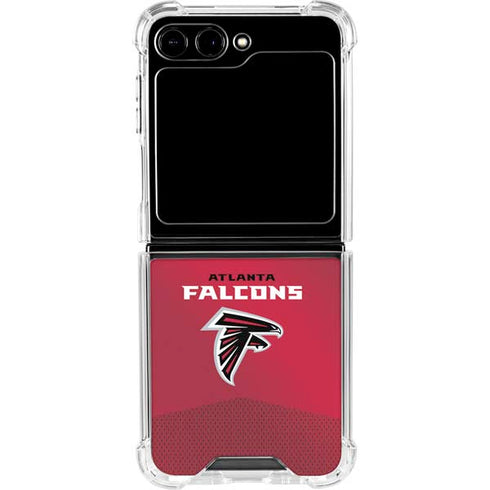 NFL Atlanta Falcons Team Jersey Galaxy Z Flip5 5G Clear Case
