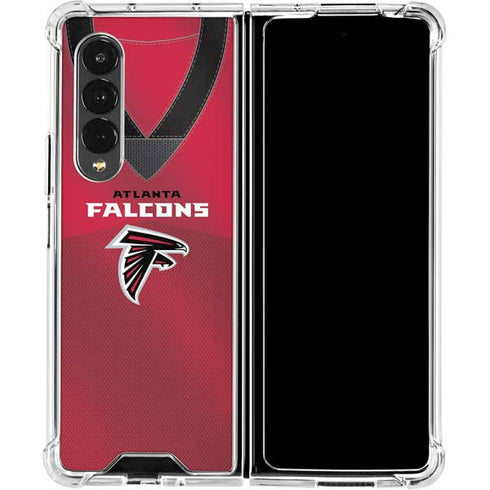 NFL Atlanta Falcons Team Jersey Galaxy Z Fold4 5G Clear Case