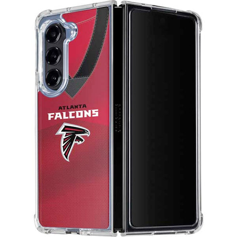 NFL Atlanta Falcons Team Jersey Galaxy Z Fold5 5G Clear Case
