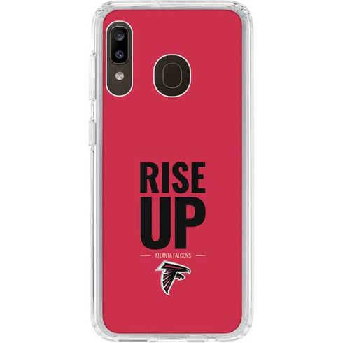 NFL Atlanta Falcons Team Motto Galaxy A20 Clear Case