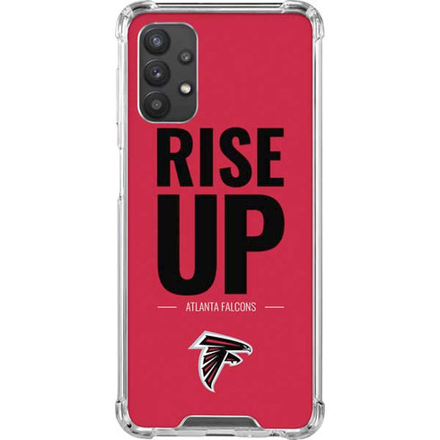 NFL Atlanta Falcons Team Motto Galaxy A32 5G Clear Case