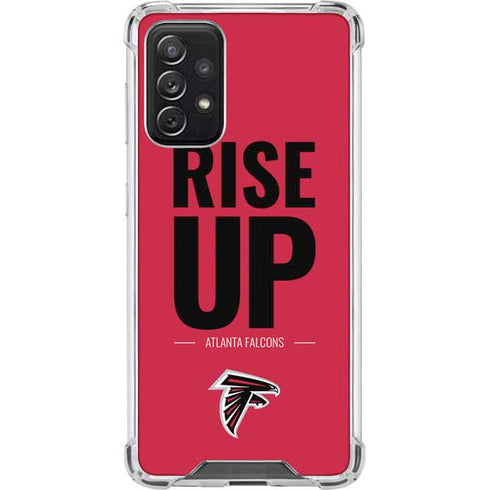 NFL Atlanta Falcons Team Motto Galaxy A72 5G Clear Case