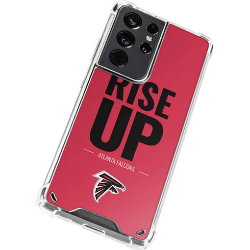 NFL Atlanta Falcons Team Motto Galaxy S21 Ultra 5G Clear Case