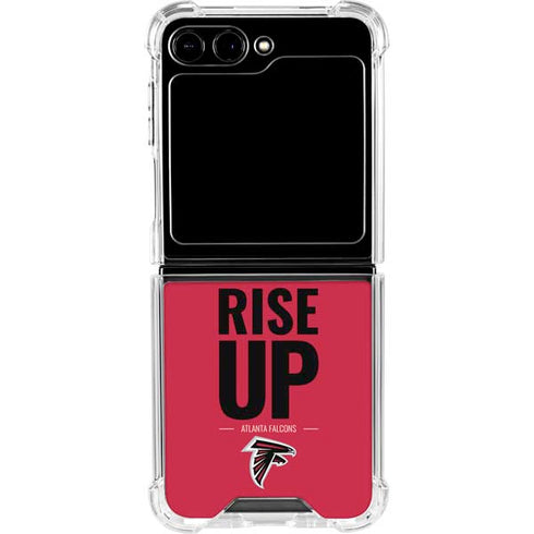 NFL Atlanta Falcons Team Motto Galaxy Z Flip5 5G Clear Case