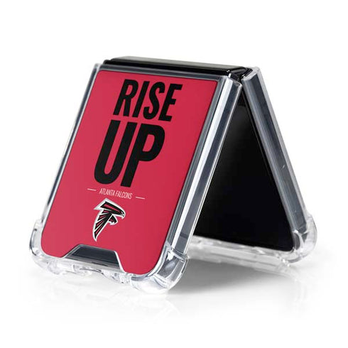 NFL Atlanta Falcons Team Motto Galaxy Z Flip5 5G Clear Case