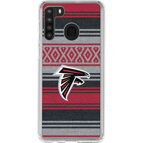 NFL Atlanta Falcons Trailblazer Galaxy A21 Clear Case