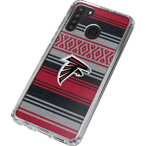 NFL Atlanta Falcons Trailblazer Galaxy A21 Clear Case