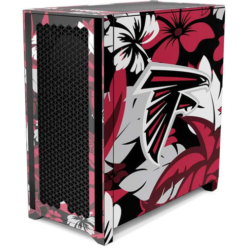 NFL Atlanta Falcons Tropical Print Corsair 4000D Tempered Glass Mid-Tower ATX Case Skin