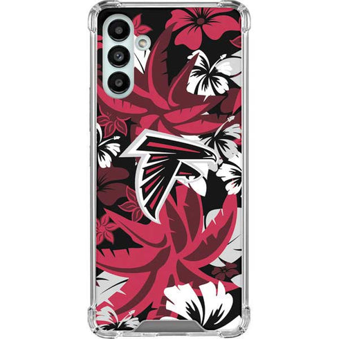 NFL Atlanta Falcons Tropical Print Galaxy A13 5G Clear Case