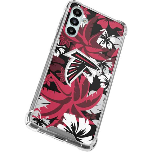 NFL Atlanta Falcons Tropical Print Galaxy A13 5G Clear Case