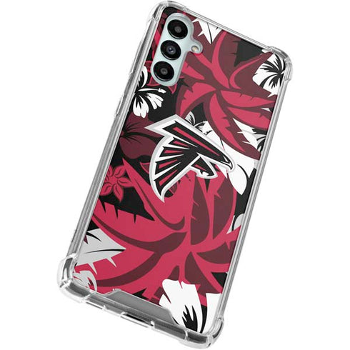 NFL Atlanta Falcons Tropical Print Galaxy A15 5G Clear Case