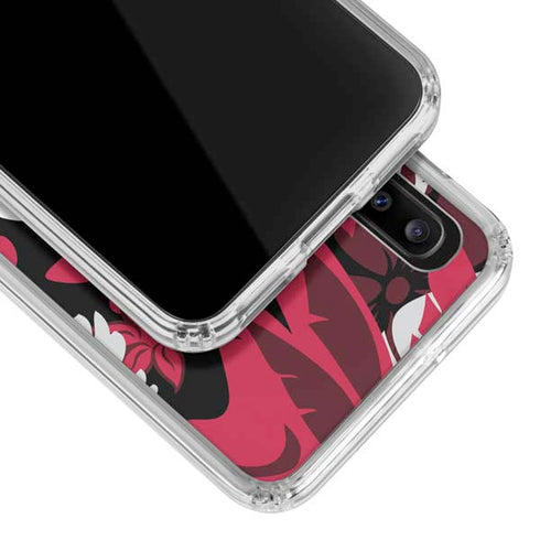 NFL Atlanta Falcons Tropical Print Galaxy A20 Clear Case