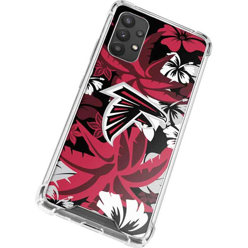 NFL Atlanta Falcons Tropical Print Galaxy A32 5G Clear Case