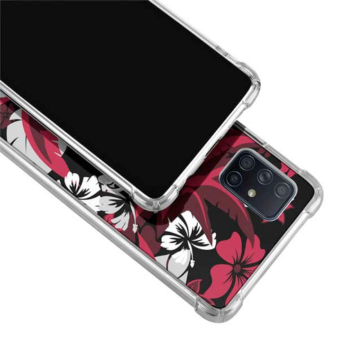 NFL Atlanta Falcons Tropical Print Galaxy A51 5G Clear Case