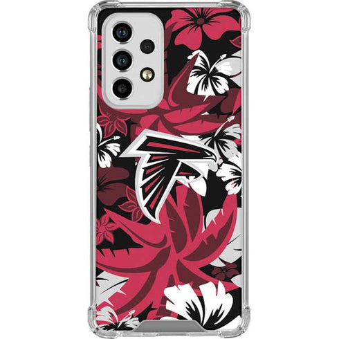 NFL Atlanta Falcons Tropical Print Galaxy A53 5G Clear Case