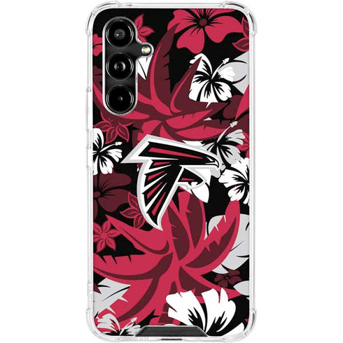 NFL Atlanta Falcons Tropical Print Galaxy A54 5G Clear Case