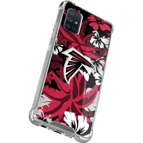 NFL Atlanta Falcons Tropical Print Galaxy A71 5G Clear Case