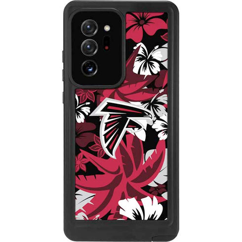 NFL Atlanta Falcons Tropical Print Galaxy Note20 Ultra 5G Waterproof Case