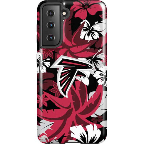 NFL Atlanta Falcons Tropical Print Galaxy S21 5G Pro Case