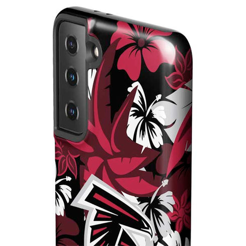 NFL Atlanta Falcons Tropical Print Galaxy S21 FE Pro Case
