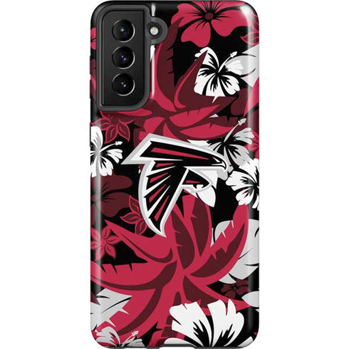 NFL Atlanta Falcons Tropical Print Galaxy S21 Plus 5G Pro Case