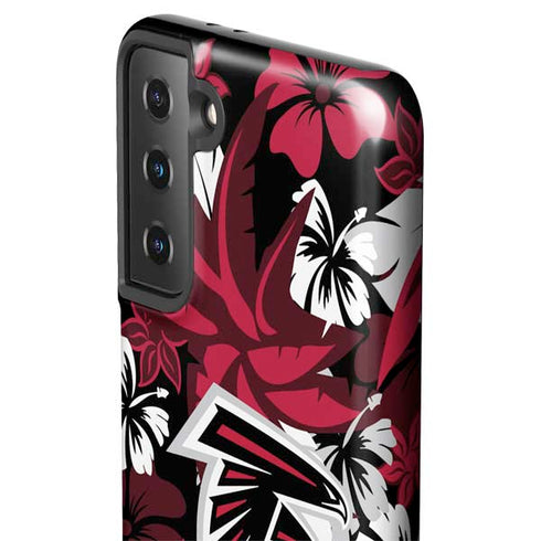 NFL Atlanta Falcons Tropical Print Galaxy S21 Plus 5G Pro Case