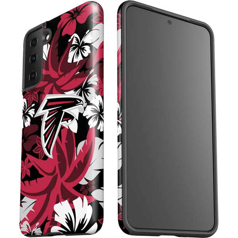 NFL Atlanta Falcons Tropical Print Galaxy S21 Plus 5G Pro Case