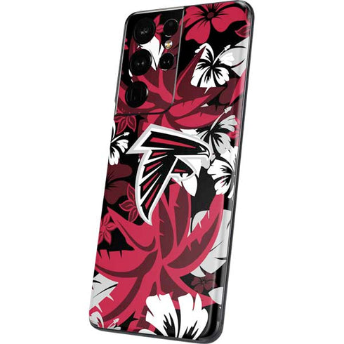 NFL Atlanta Falcons Tropical Print Galaxy S21 Ultra 5G Skin