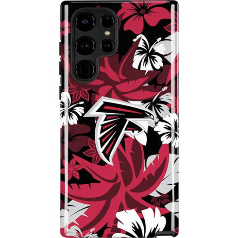 NFL Atlanta Falcons Tropical Print Galaxy S22 Ultra Pro Case