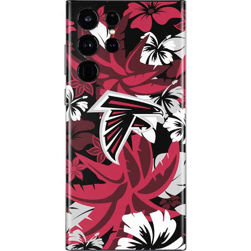 NFL Atlanta Falcons Tropical Print Galaxy S22 Ultra Skin