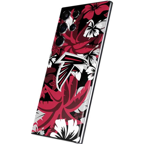NFL Atlanta Falcons Tropical Print Galaxy S22 Ultra Skin