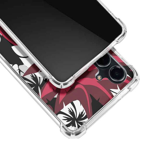 NFL Atlanta Falcons Tropical Print Galaxy S23 FE Clear Case