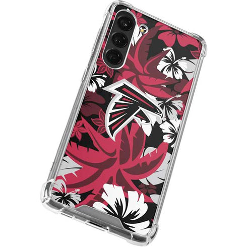 NFL Atlanta Falcons Tropical Print Galaxy S23 Plus Clear Case