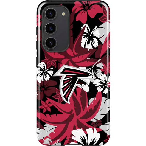 NFL Atlanta Falcons Tropical Print Galaxy S23 Plus Pro Case